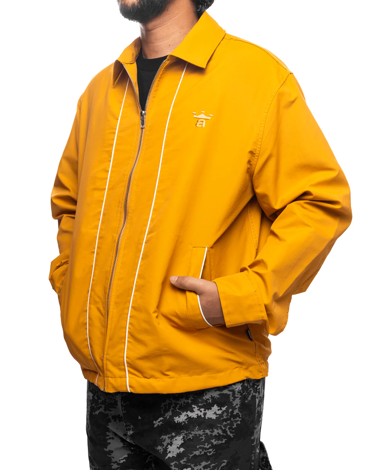 Classic Logo Coaches Jacket Gold - Image 5