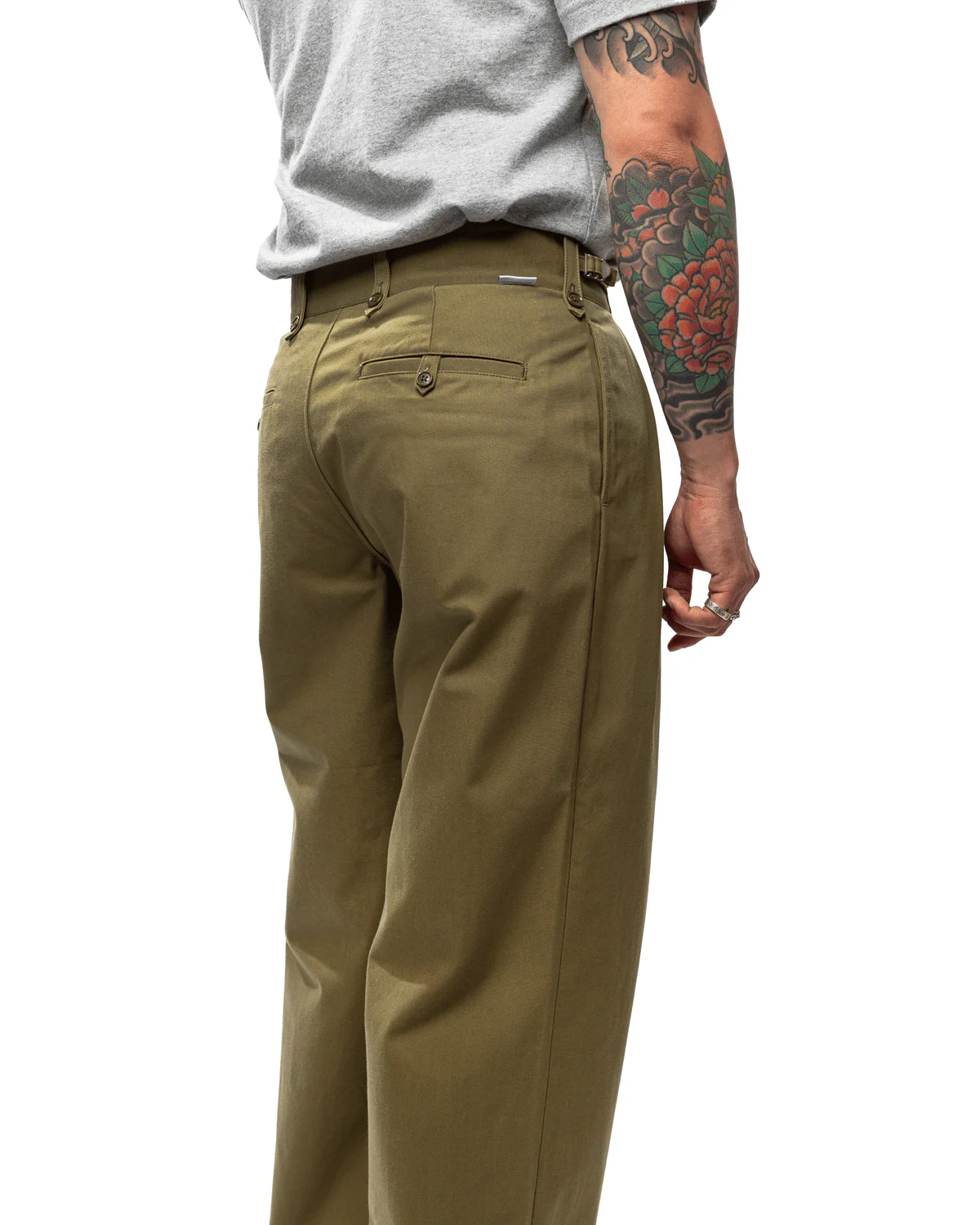 Lez / Gluca / Trousers / Cotton. CNVS Olive Drab - Image 4